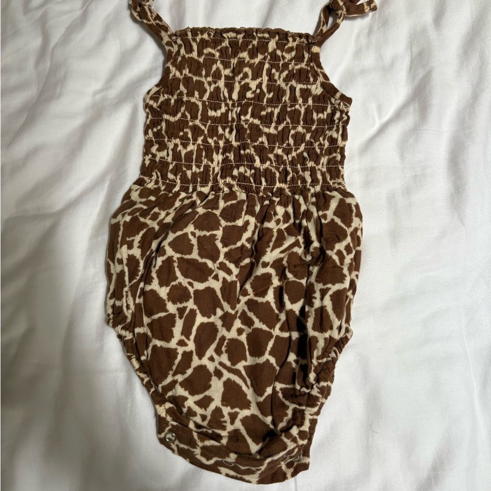 Rylee + Cru Giraffe Print Romper